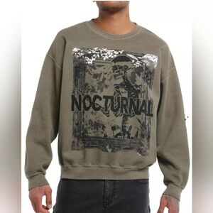 Social Collision Nocturnal Silver Foil Sweatshirt S/M
